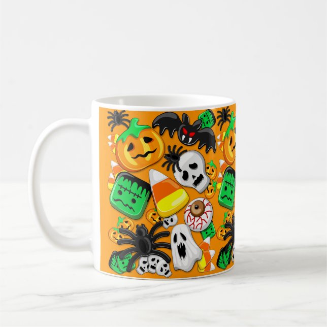 Halloween Spooky Candies Party Kaffemugg (Vänster)