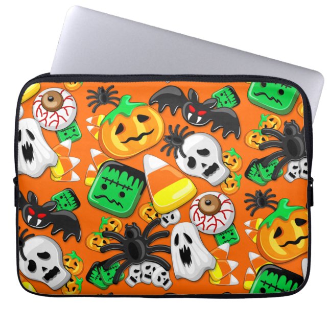 Halloween Spooky Candies Party Laptop Fodral (Framsidan)