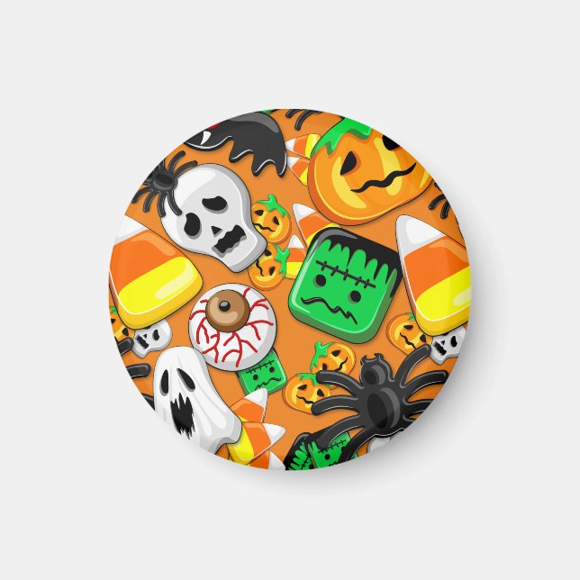 Halloween Spooky Candies Party Magnet (Framsidan)