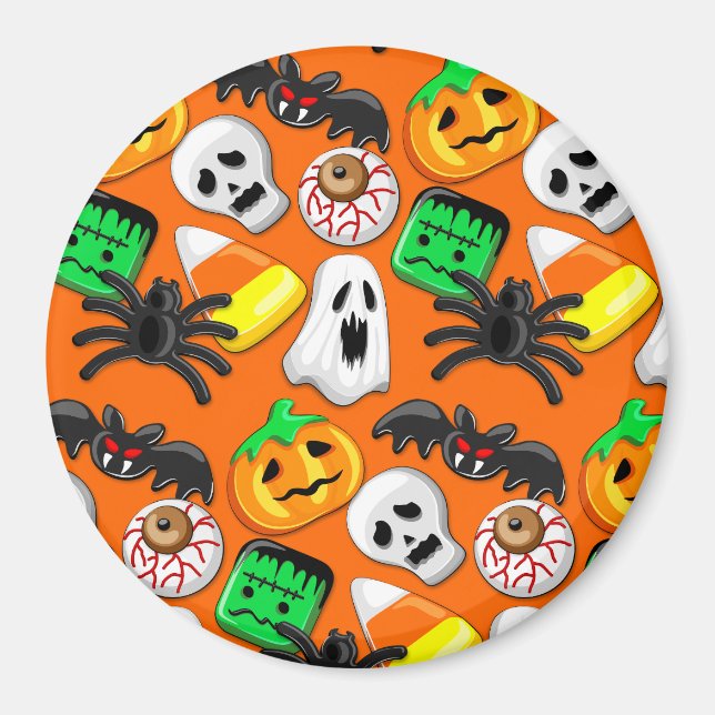 Halloween Spooky Candies Party Magnet (Framsidan)