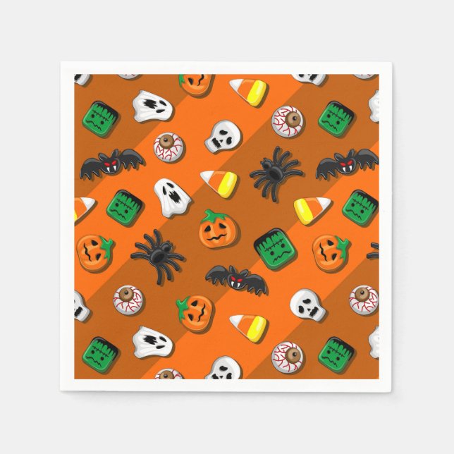 Halloween Spooky Candies Party Pappersservett (Framsidan)