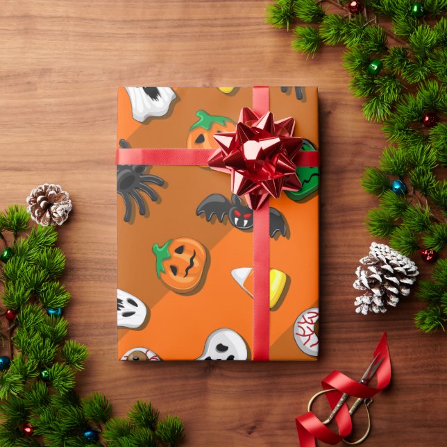 Halloween Spooky Candies Party Presentpapper (Julgåva)