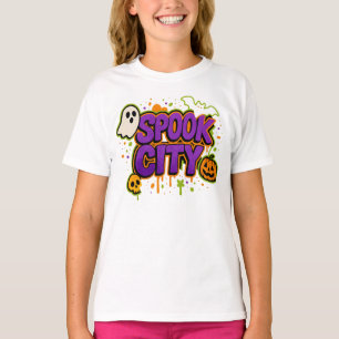 Halloween Spooky City Graffiti Clothes Unisex T Shirt
