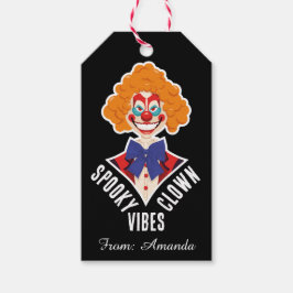 Halloween Spooky Clown Vibes Creepy Circus Modern Presentetikett