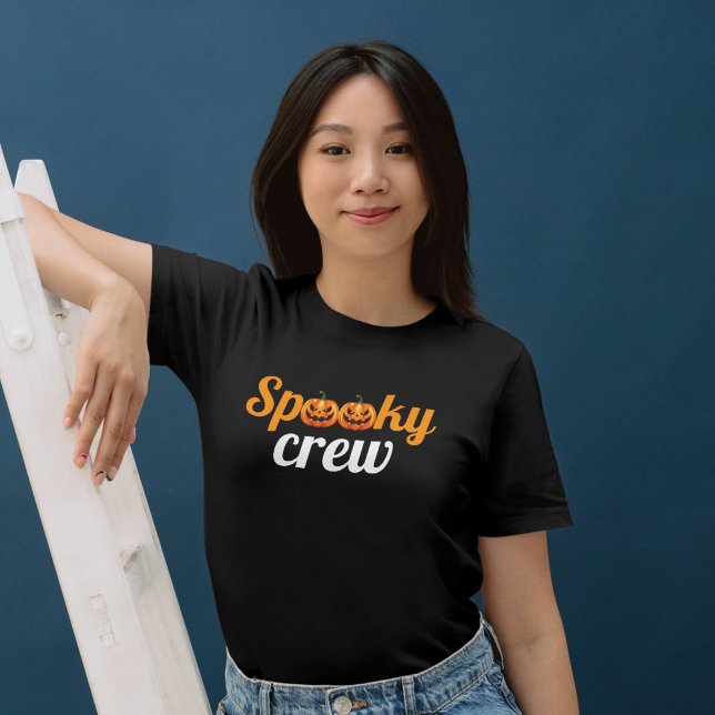 Halloween Spooky Crew Pumpkin Jack-o-Lantern T Shirt (Skapare uppladdad)
