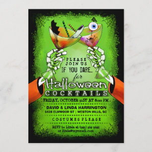 Halloween Spooky Drinks Cocktail-inbjudan Inbjudningar