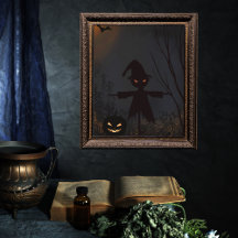 Halloween Spooky Fågelskrämma Pumpkin