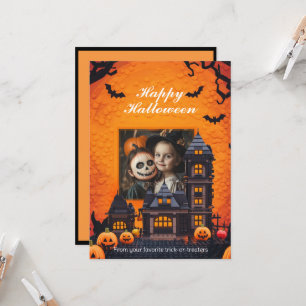 Halloween Spooky Family Roligt Kort