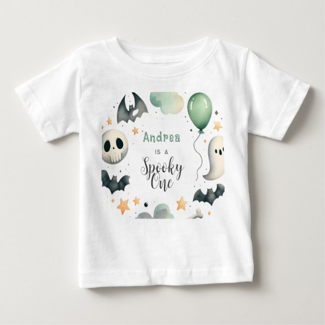 Halloween Spooky först en T Shirt (Framsida)
