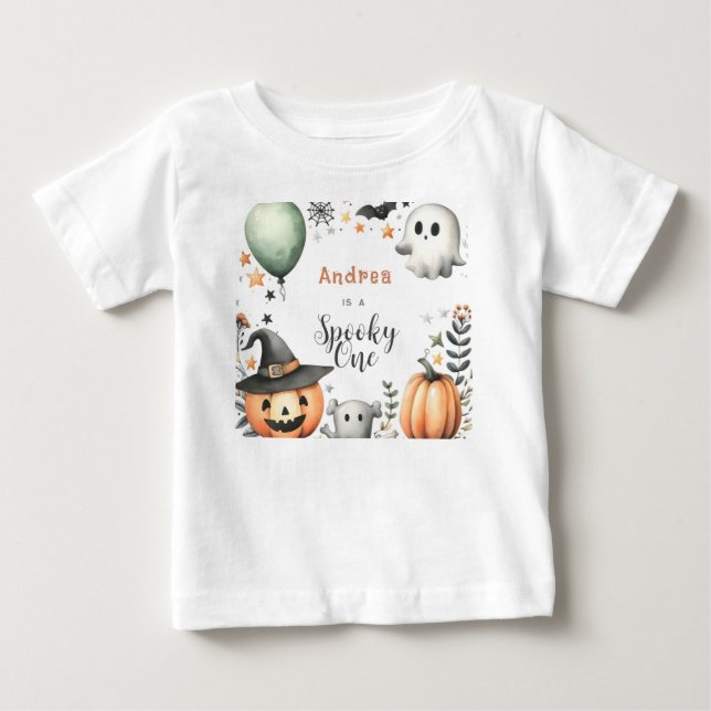 Halloween Spooky först en T Shirt (Framsida)