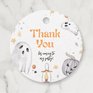 Halloween Spooky Ghost Birthday Circle Tack Gåvor Etiketter