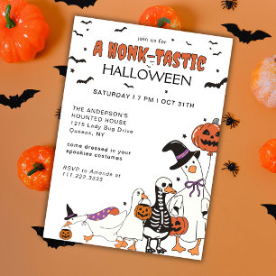 Halloween Spooky Goose Costume Party Inbjudningar