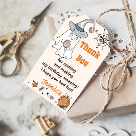 Halloween Spooky Groovy Cute Ghost Presentetikett