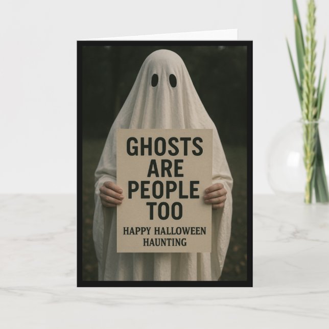 Halloween Spooky Hälsning Card - gäster Kort (Framsida)