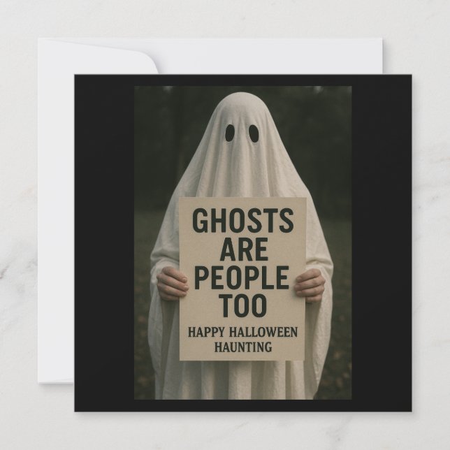 Halloween Spooky Hälsning Card - gäster Kort (Framsida)