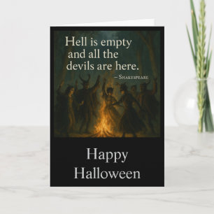 Halloween Spooky Hälsning Card - helvetet är tomt Kort