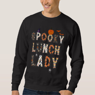 Halloween Spooky Lunch Dam Costume Matching Famil Lång Ärmad Tröja