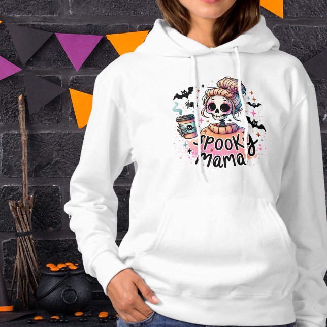 Halloween Spooky Mamma Coffee Skeleton Chic T Shirt (Skapare uppladdad)