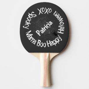 Halloween Spooky Mamma Trendig Scary Black White Pingisracket