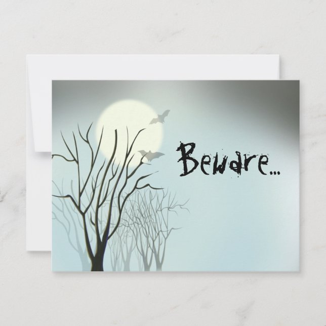 Halloween Spooky Måne Inbjudningar (Framsida)