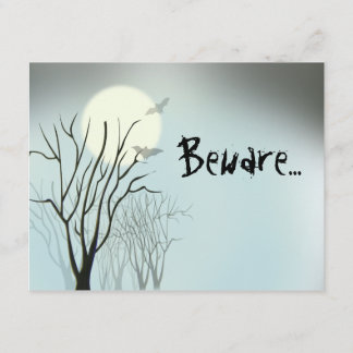 Halloween Spooky Måne Inbjudningar