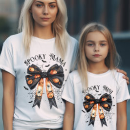 Halloween Spooky Mini Black Bow Coquette T Shirt