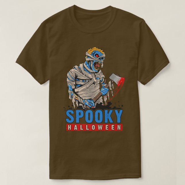 Halloween, Spooky Mummy Zombie With Ae 4179 T Shirt (Design framsida)