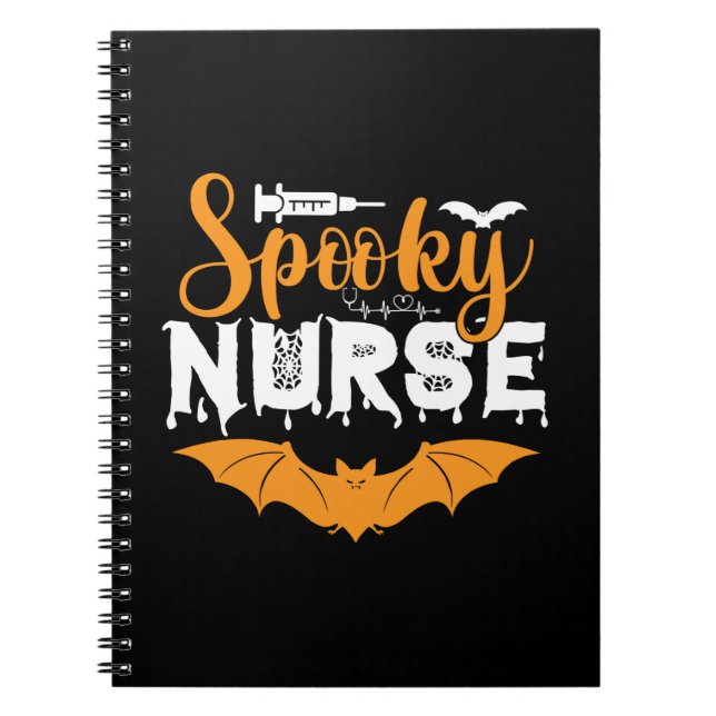 Halloween Spooky Nurse Birthday Anteckningsbok (Framsidan)