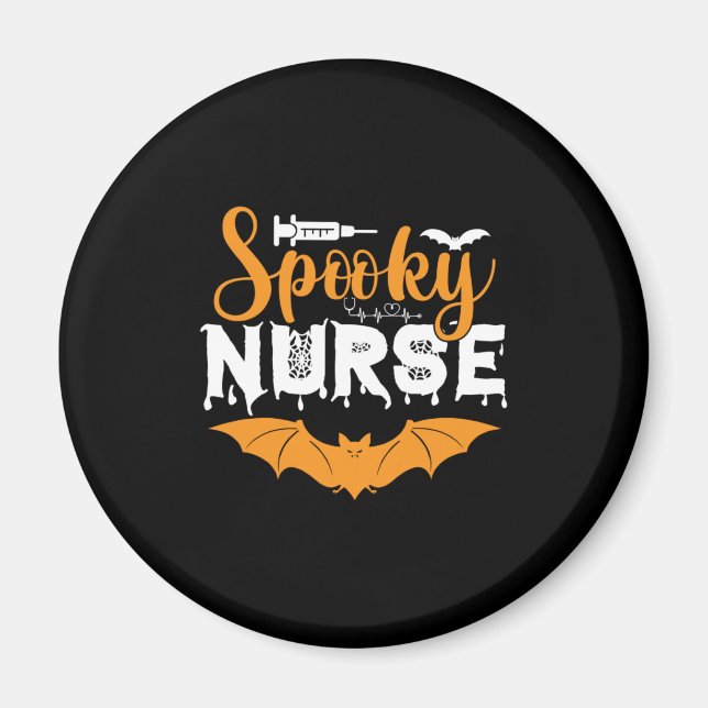 Halloween Spooky Nurse Birthday Magnet (Framsidan)