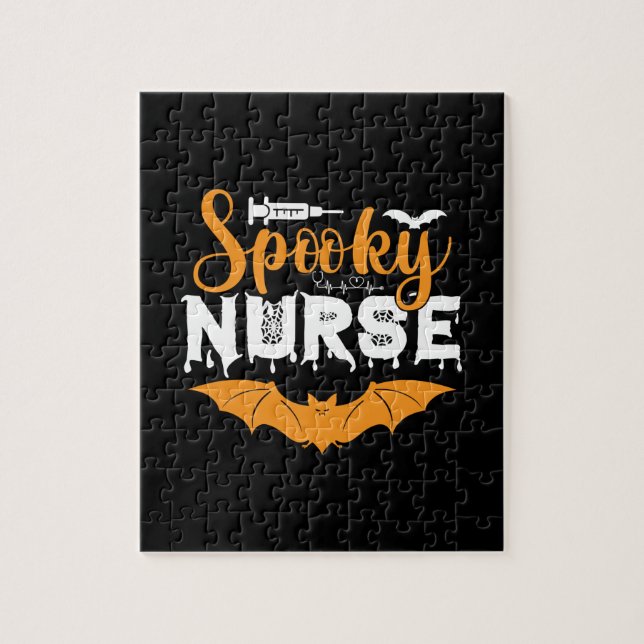 Halloween Spooky Nurse Birthday Pussel (Vertikal)