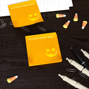 Halloween Spooky Pumpkin Ansikte Orange Post it No Post-it Block
