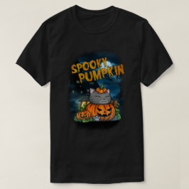 Halloween Spooky Pumpkin Cat T Shirt