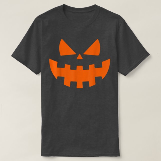 Halloween Spooky Pumpkin Jack o lantern Ansikte Fu T Shirt (Design framsida)