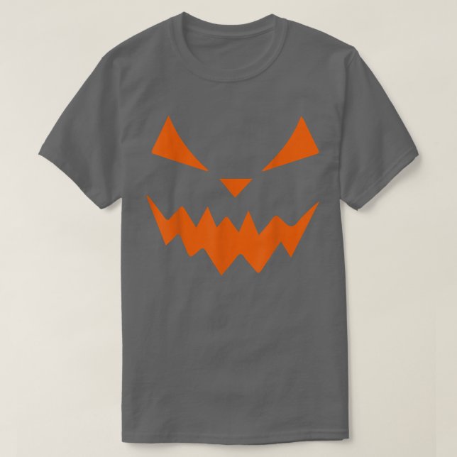 Halloween Spooky Pumpkin Jack O Lantern Face Scary T Shirt (Design framsida)