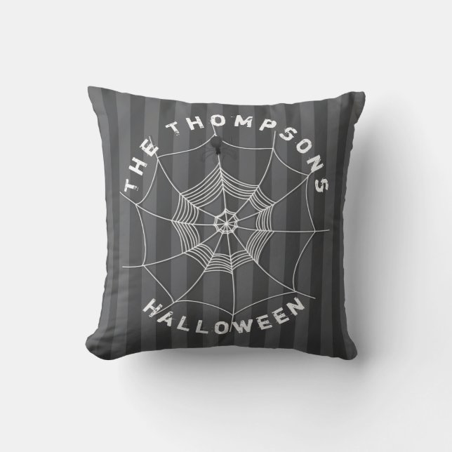 Halloween Spooky Scary Cute Spindelnät Kudde (Framsida)