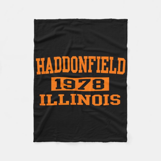 Halloween Spooky Scary Haddonfield Illinois Hallow Fleecefilt (Framsidan)