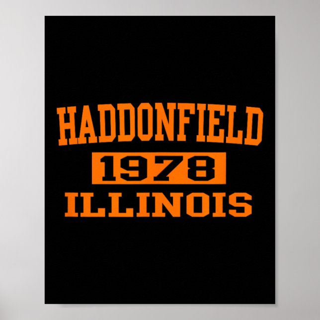 Halloween Spooky Scary Haddonfield Illinois Hallow Poster (Framsidan)