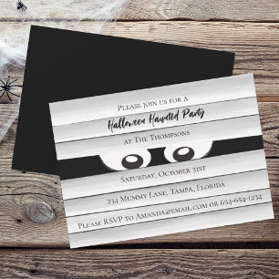 Halloween Spooky Scary Haunted Mummy Ghost Öga Inbjudningar