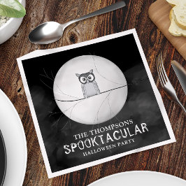 Halloween Spooky Scary Uggla Cute Whimsical Pappersservett
