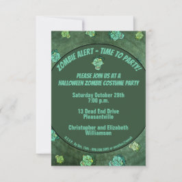 Halloween Spooky Scary Zombie Costume Party Roligt Inbjudningar