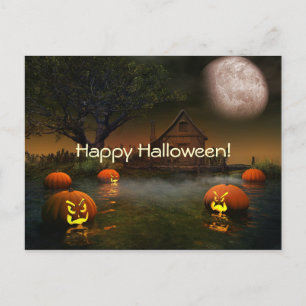 Halloween Spooky Scenes vykort