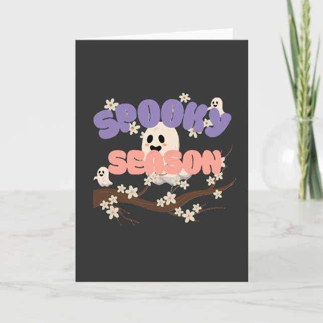 Halloween Spooky Season Folded Greeting Card Kort (Framsida)