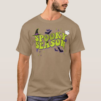 Halloween Spooky Season Scary Vågigt Bus eller god T Shirt