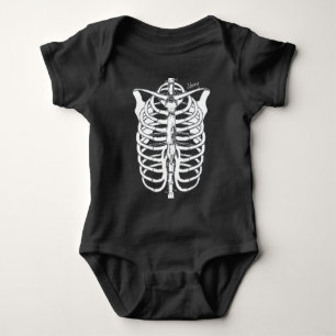 Halloween Spooky Skeleton Baby Newborn Cute T Shirt