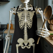 Halloween Spooky Skeleton Bones Costume Apron