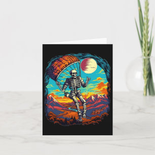 Halloween Spooky Skeleton Paragliding Skydiving Kort