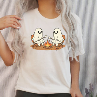 Halloween Spooky S'mores Campfire Ghost T Shirt