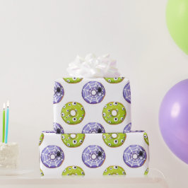 Halloween Spooky Spider & Grönt Eyed Monster Donut Presentpapper