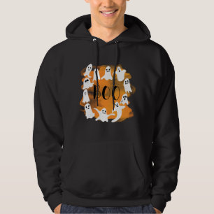 Halloween spooky spöke party svart hoodie
