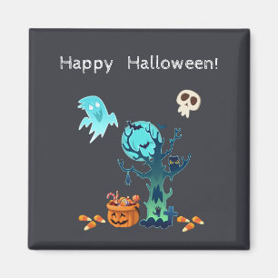 Halloween Spooky Spöken Fladdermus Döskallars & Ca Magnet